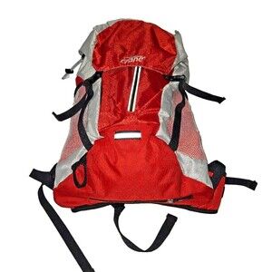 Crane Backpacking Book Bag for Hiking Climbing Outdoors Sports Trail Biking Red